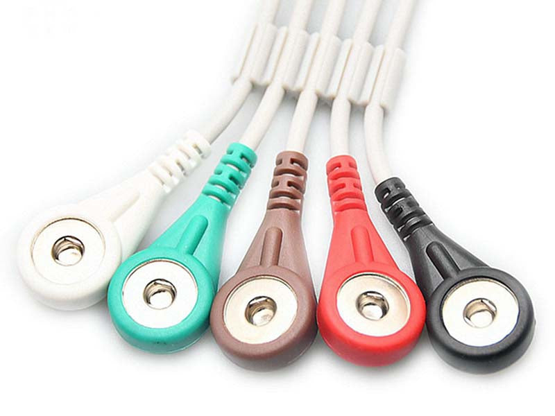 34. Compatible Datex 10Pin ECG Cable 5leads Snap AHA (1)