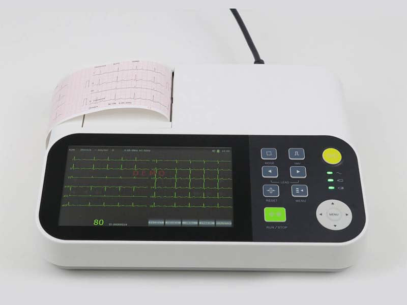 3 channel ECG Machine with 7inch touch screen