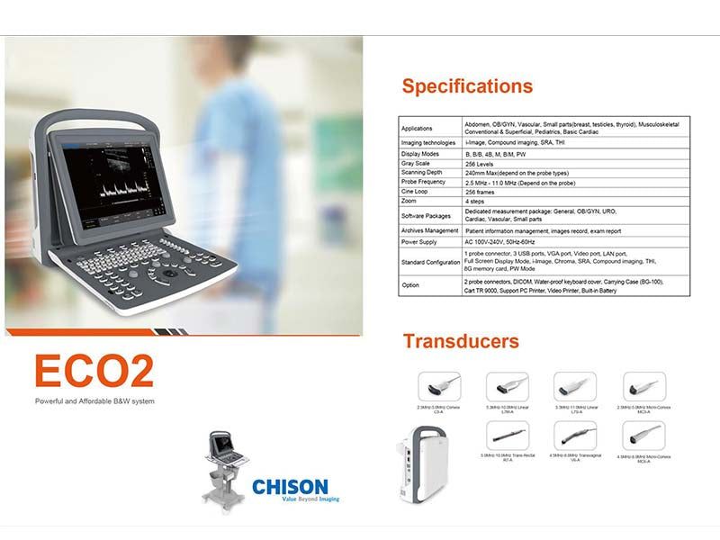 Chison  ECO2 Portable B&W Ultrasound