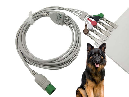 52. Compatible ECG cable 5 leads Snap for CONTEC Vet Animal (1)