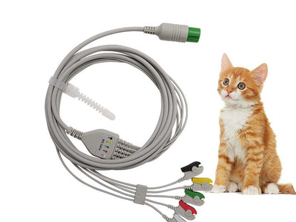 52. Compatible ECG cable 5 leads Snap for CONTEC Vet Animal (1)