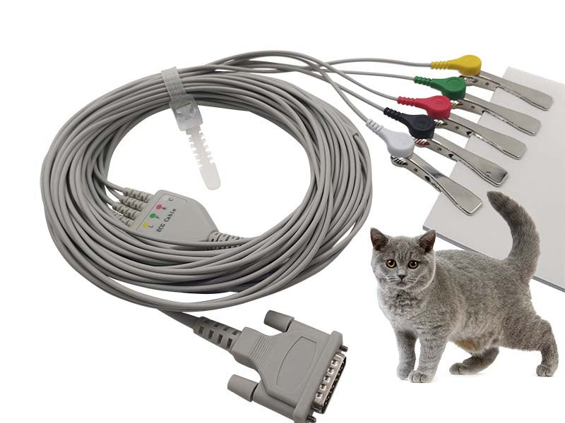 52. Compatible ECG cable 5 leads Snap for CONTEC Vet Animal (1)